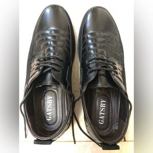 Gatsby Men’s Oxford Derby Black Leather Comfort Shoes